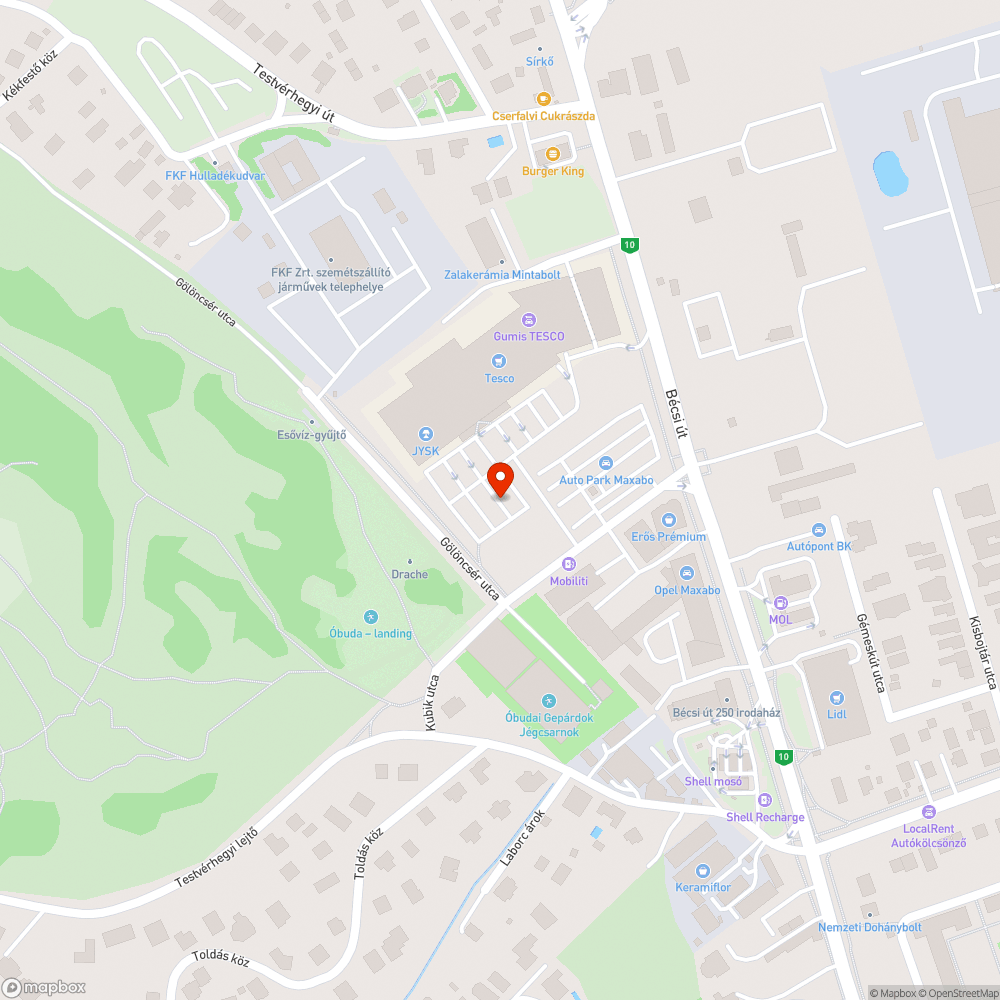 Szemétkupac a TESCO parkolójában bejelentés helye