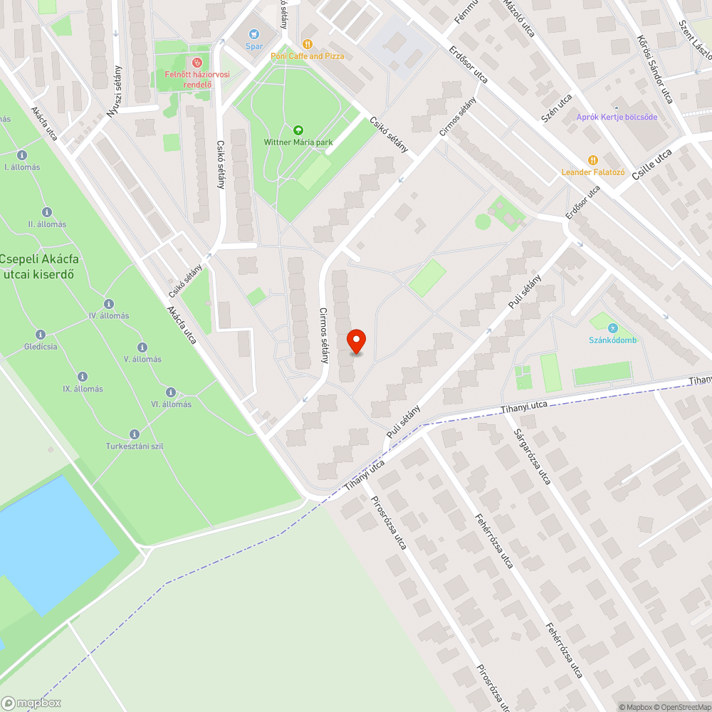 Hiányzó padok bejelentés helye