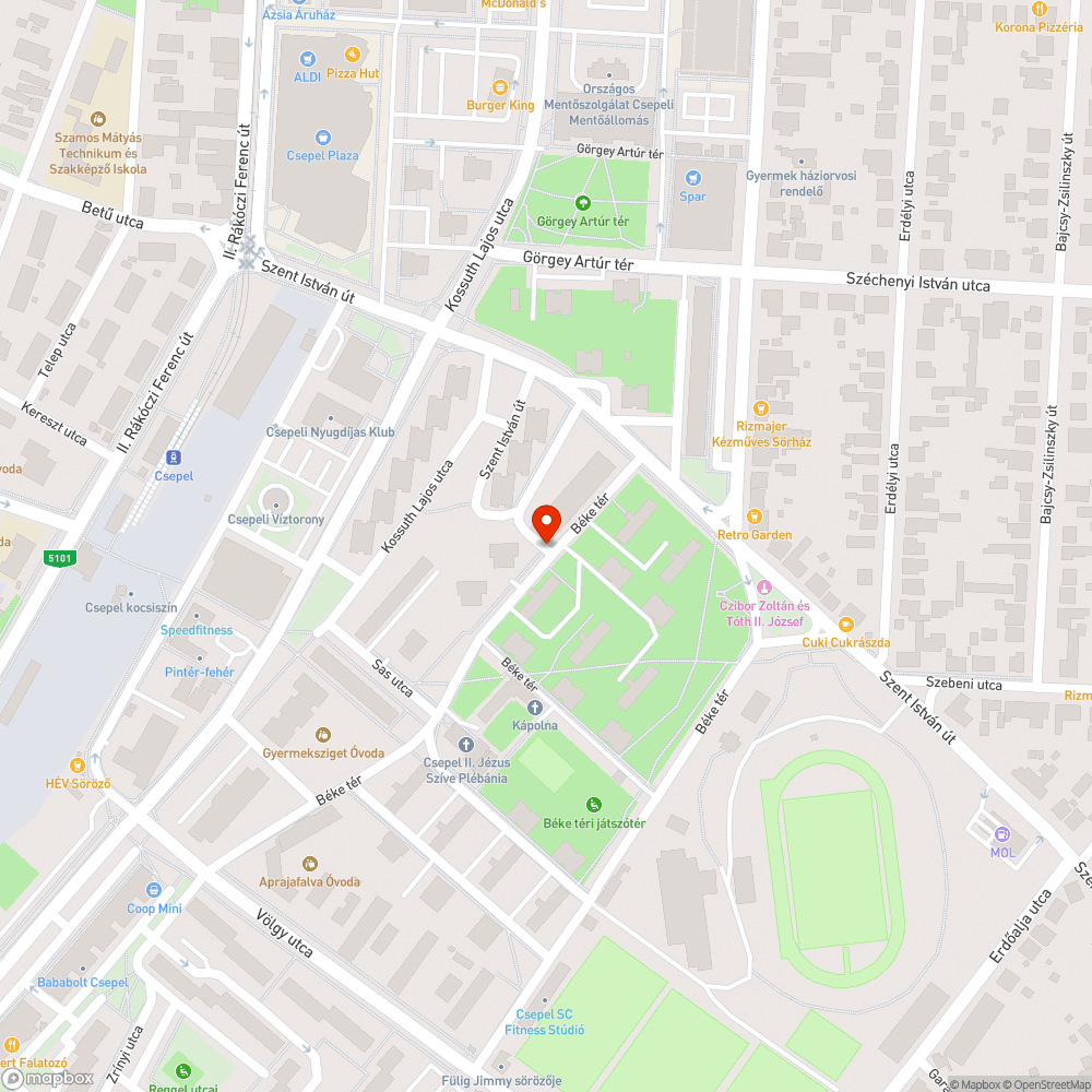 Kátyús parkoló behajtó bejelentés helye