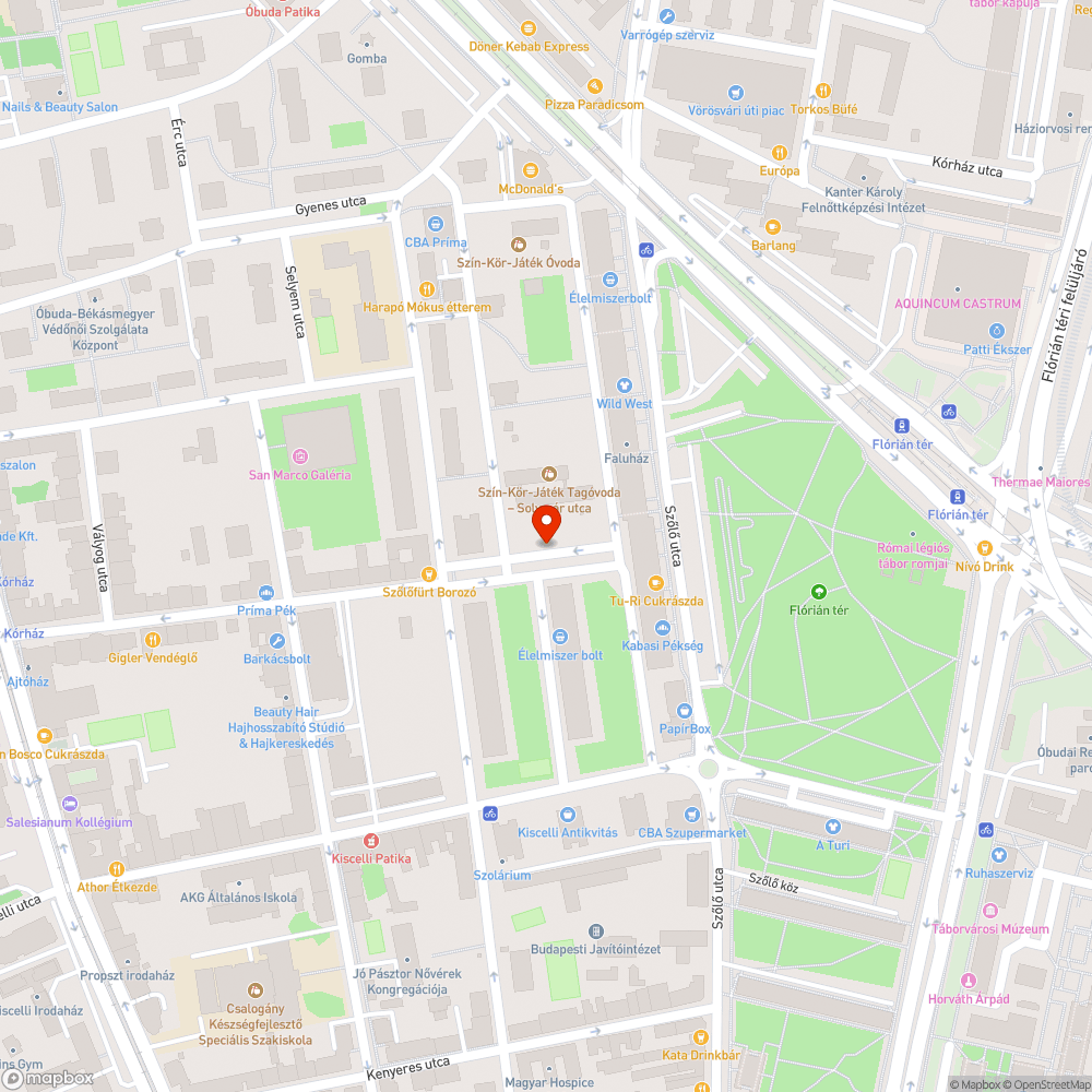 Visszaaszfaltozásra váró járda bejelentés helye