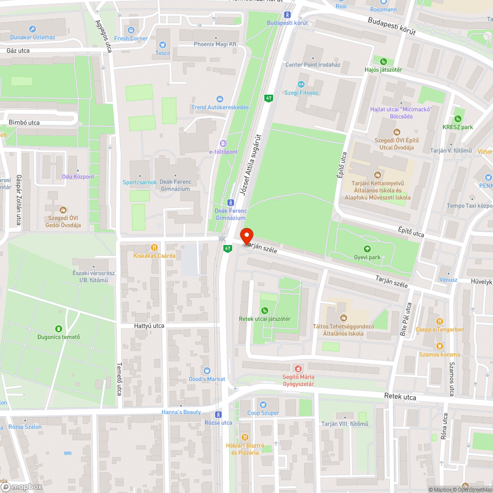 Betonlap a zöldövezetben - Tarján széle 1/a. bejelentés helye