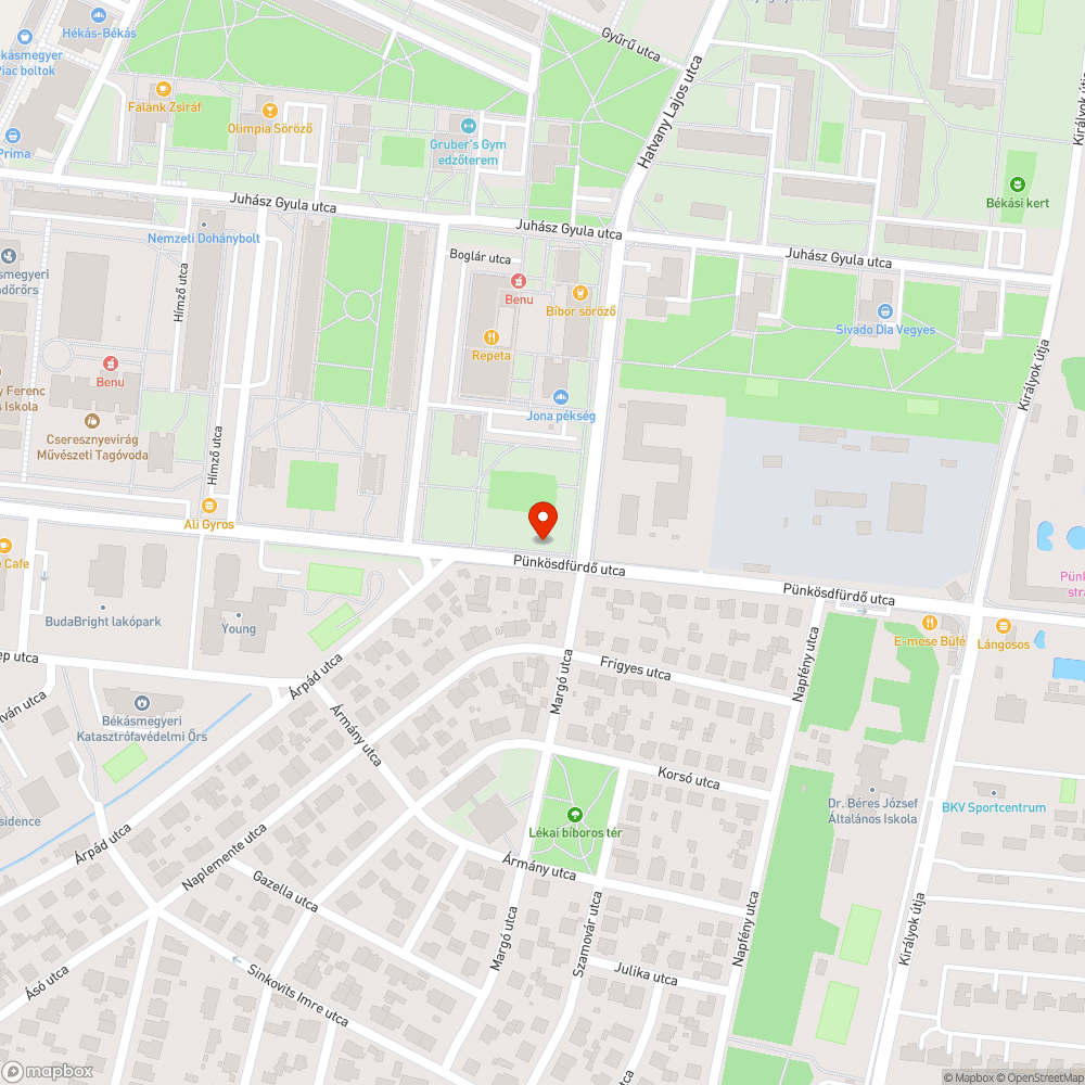 Parkolóhelyeket foglal bejelentés helye