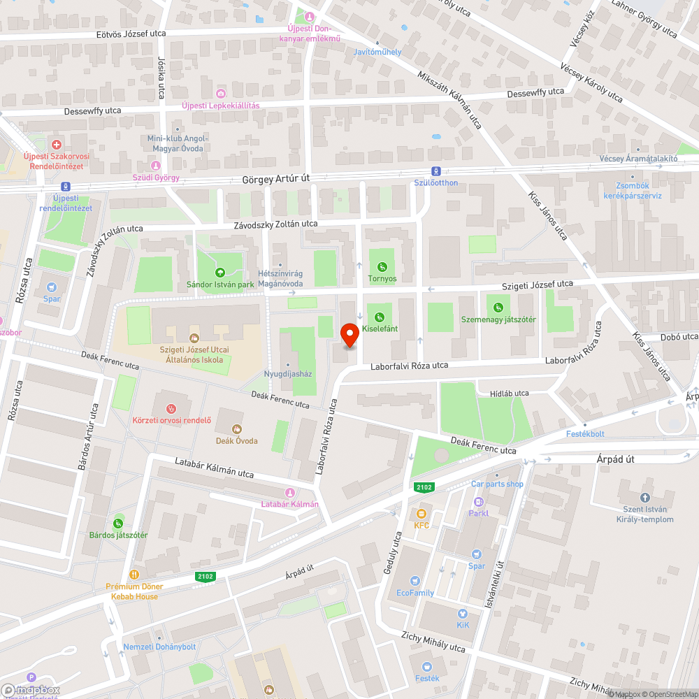 Komplett szobabútor a parkban bejelentés helye