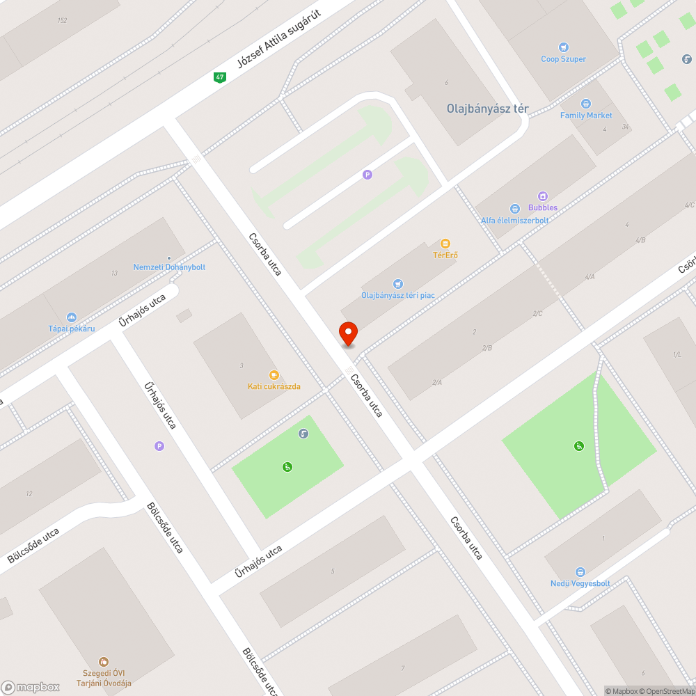 Kátyús zebra Tarjánban bejelentés helye