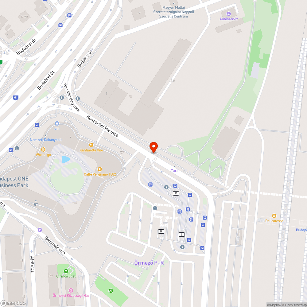 A 101B/101E/141-es járatok útvonala bejelentés helye