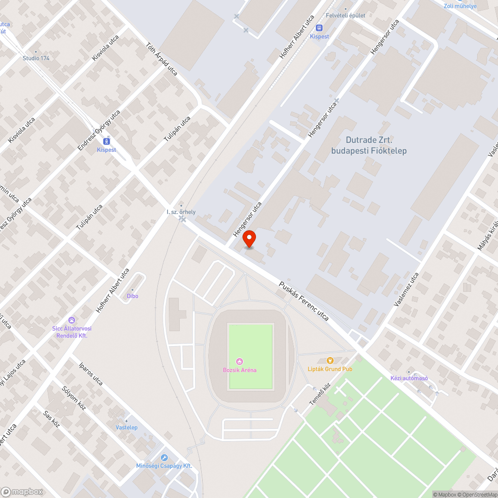 Befejezetlen megálló bejelentés helye