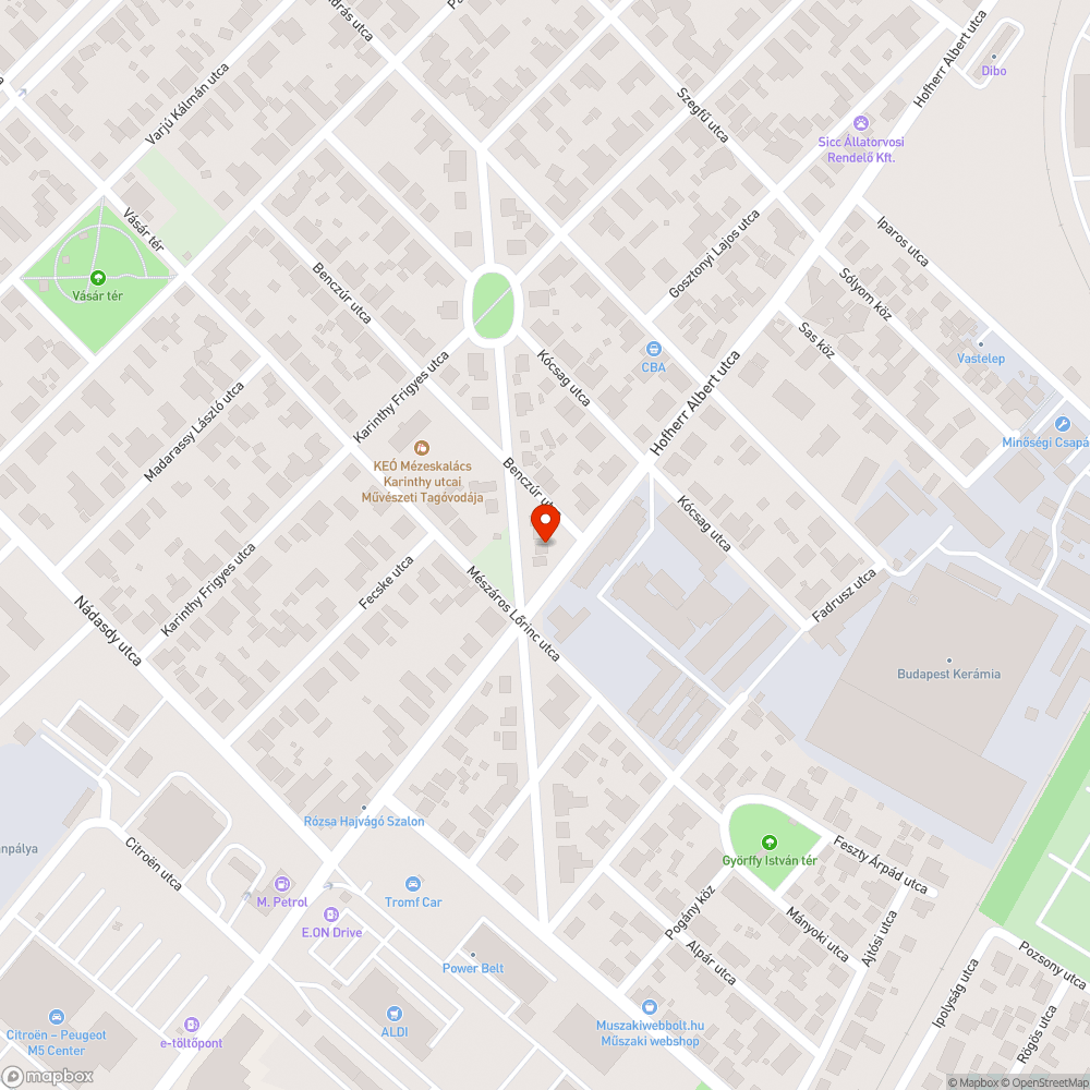 Járhatatlan járda bejelentés helye