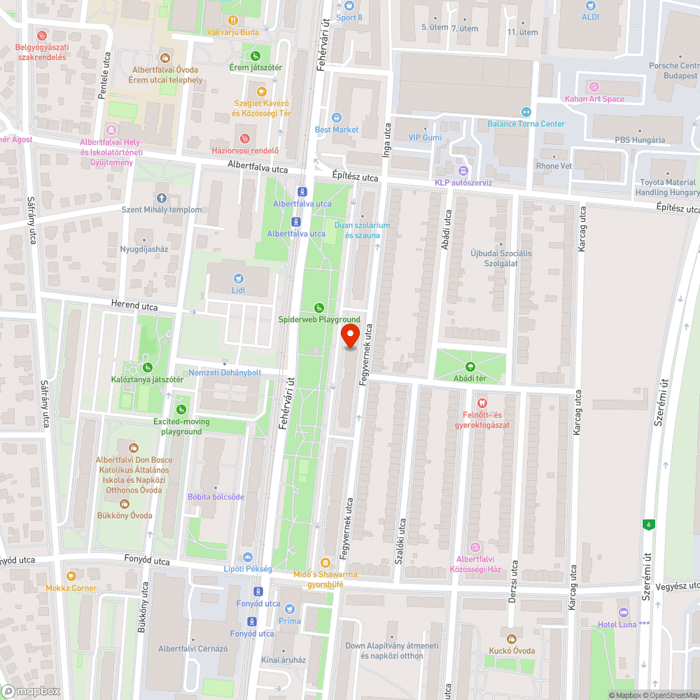 A Fegyvernek utca 2-12. szám mögött való parkolás szabályozása bejelentés helye