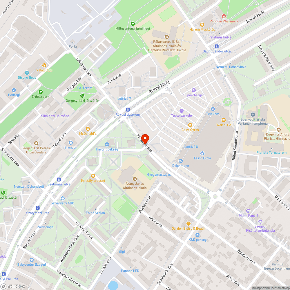 Veszélyes útszakaszt jelölő útburkolati festés elkopott - Kukovecz Nana utca eleje bejelentés helye