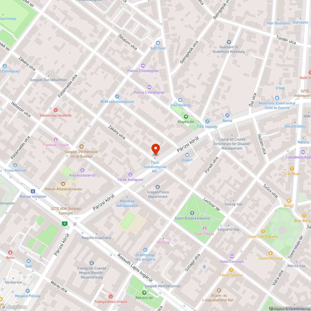 Kivágott fa - Zákany utca 1. bejelentés helye