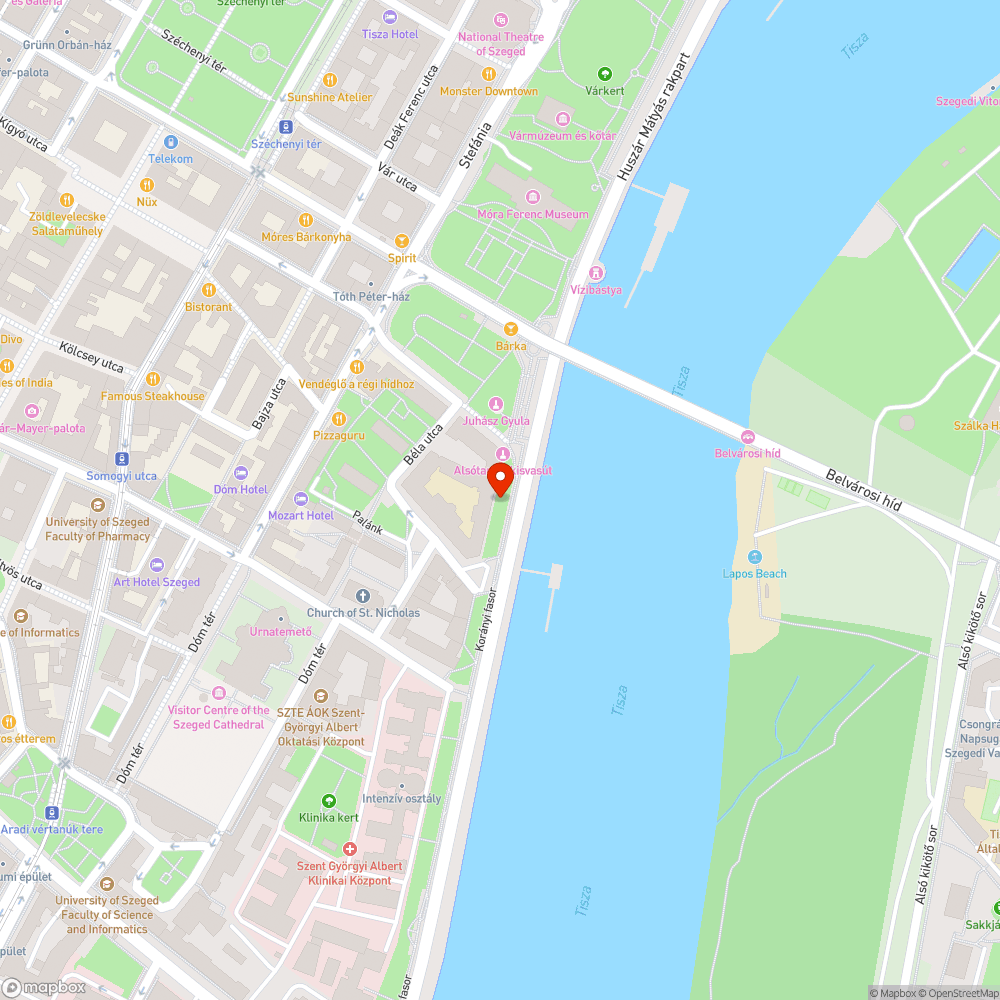 Graffiti a partfalon végig a Korányi fasoron bejelentés helye