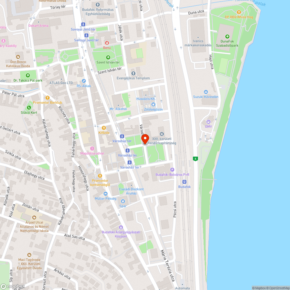 Budafok Városház tér - falevelek bejelentés helye