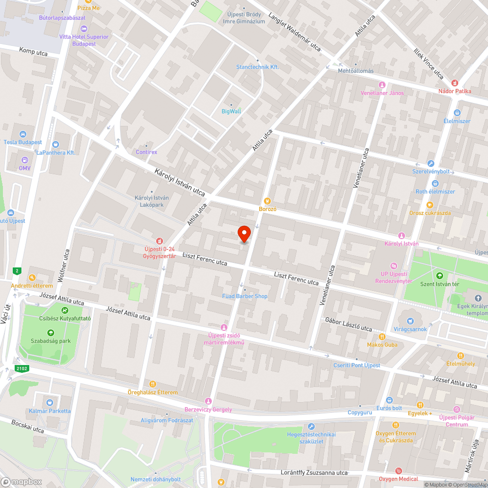 Magára hagyott autó bejelentés helye