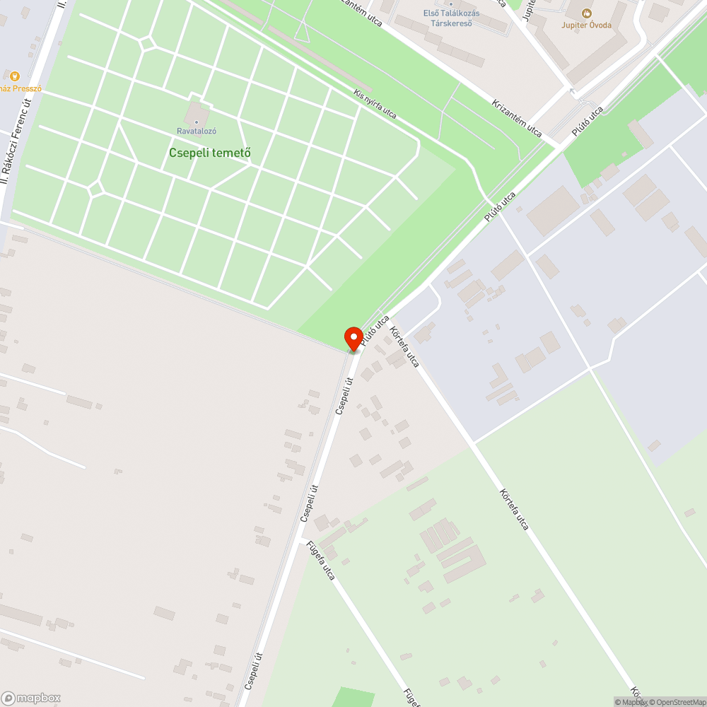 Hibás útburkolat a Csepeli út menti kerékpárúton bejelentés helye