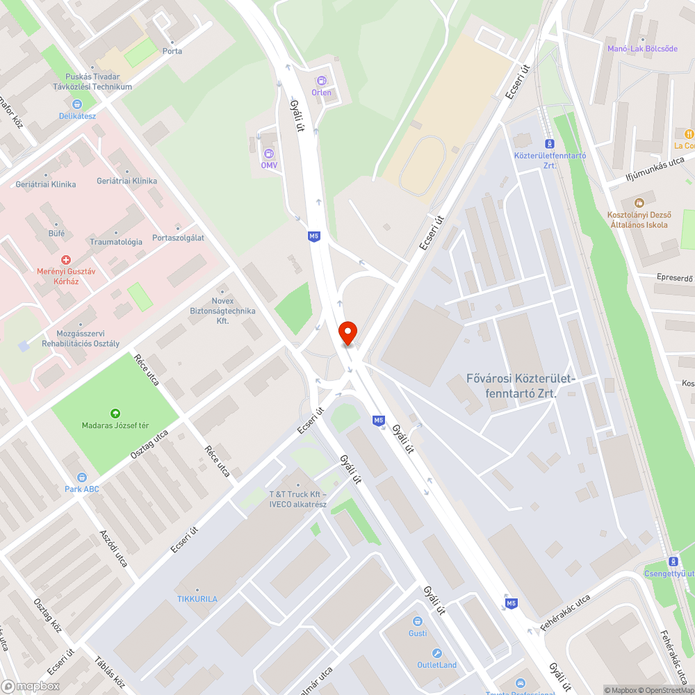 Rengeteg szemét az Ecseri úton bejelentés helye