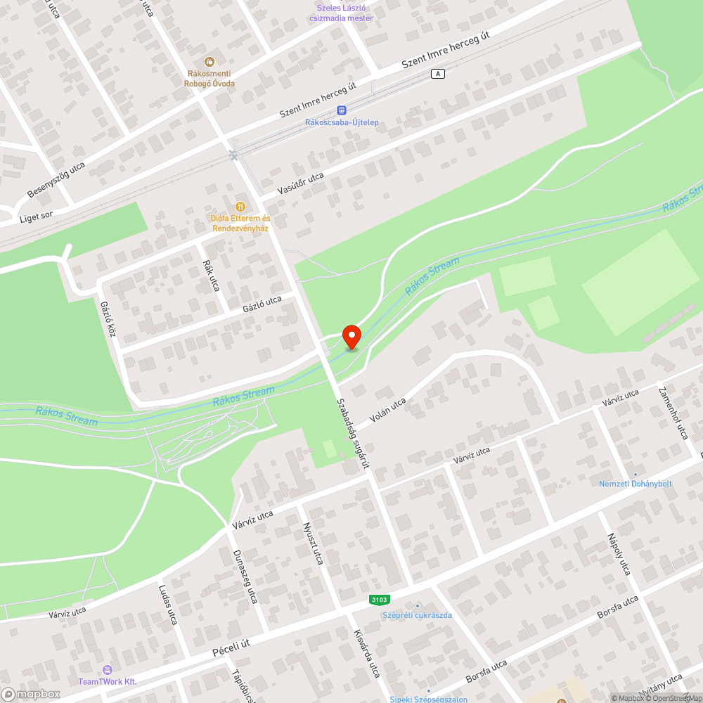 Akadály a kerékpárúton bejelentés helye