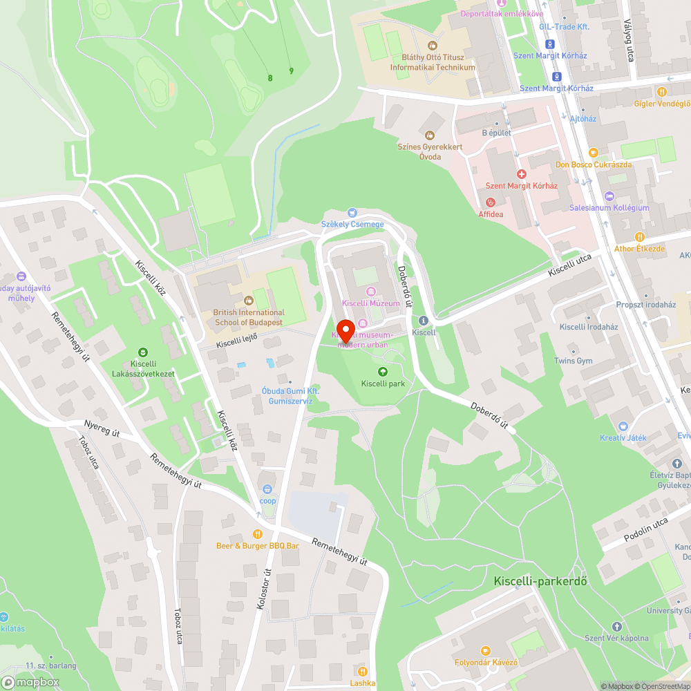 III. Kiscelli parkerdő - korlátjavítás bejelentés helye