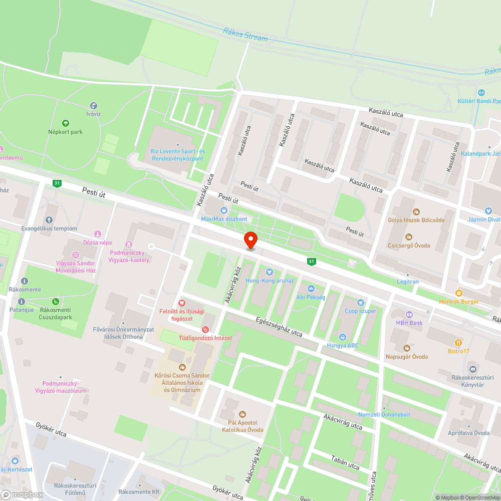 Betört üveg bejelentés helye