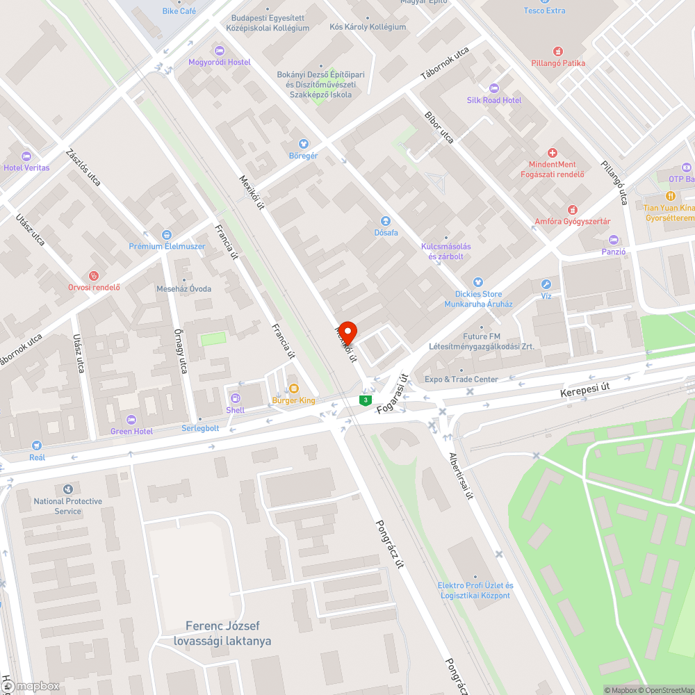 Kanapé az út mellett bejelentés helye