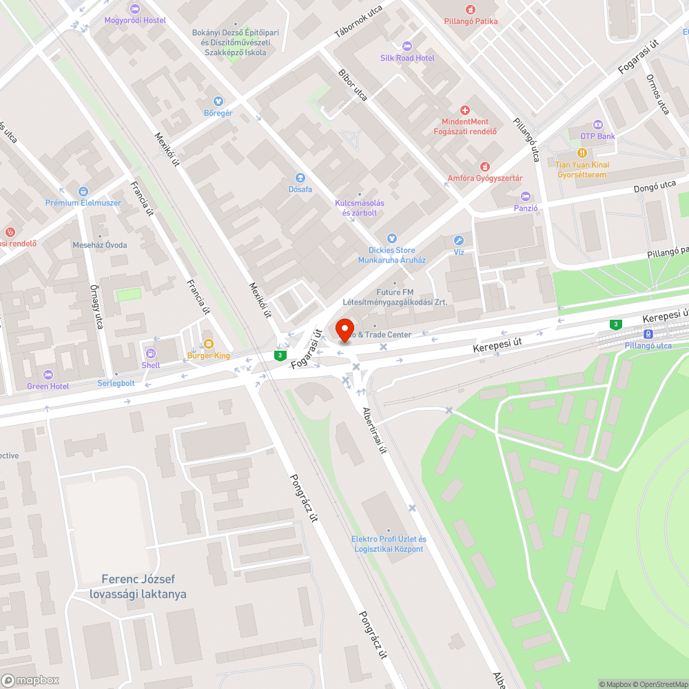 Hiányzó fényterelő bejelentés helye