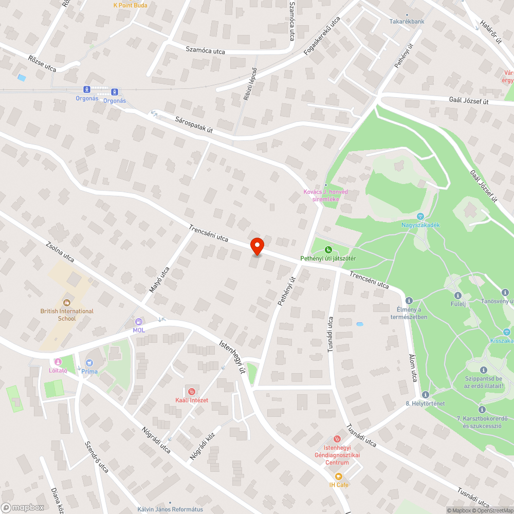 Elhagyott autó bejelentés helye