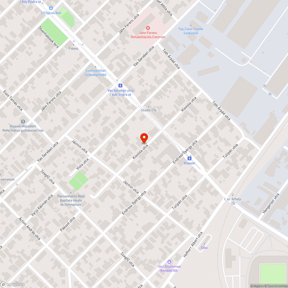 Elhagyott autó bejelentés helye