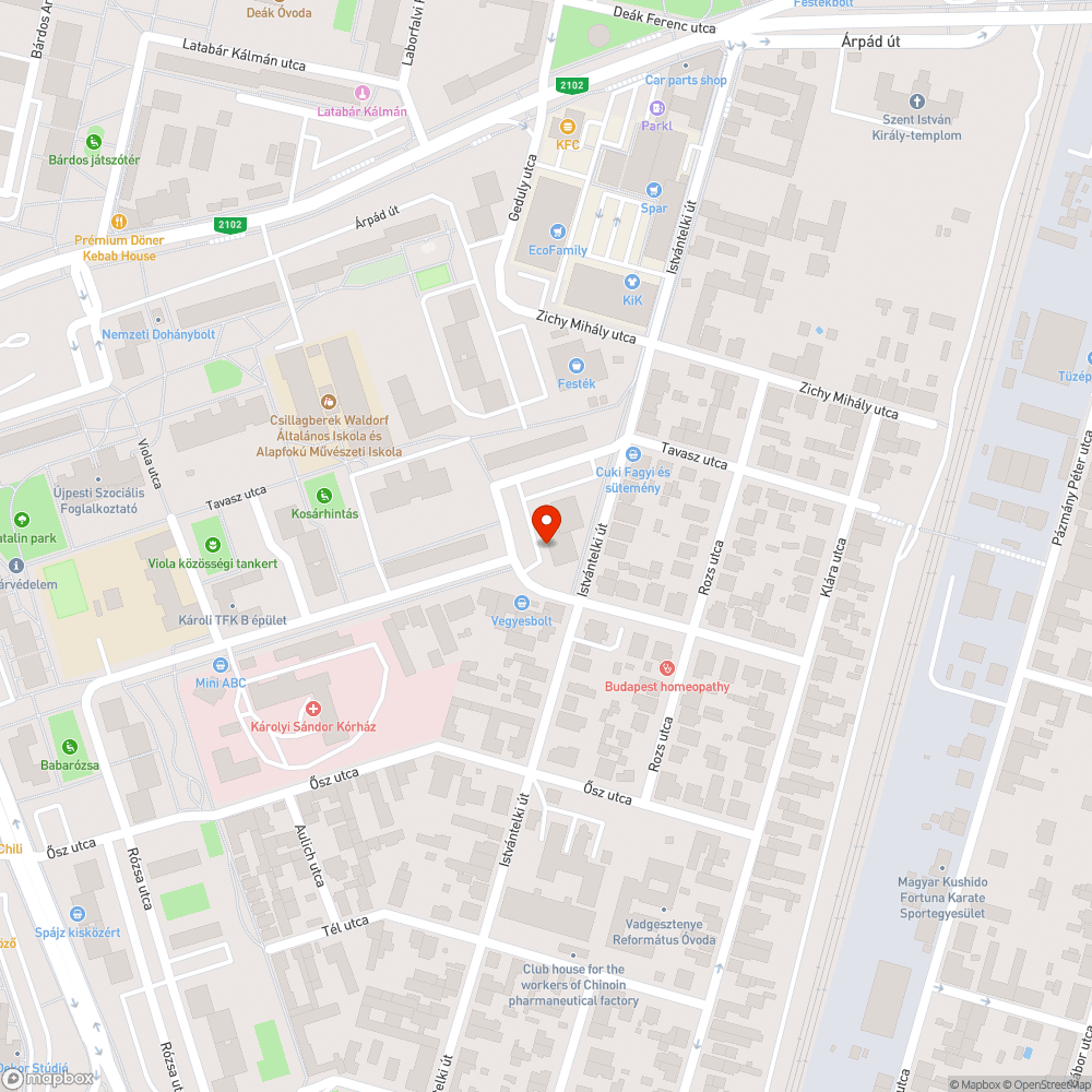 Elhagyott jármű bejelentés helye