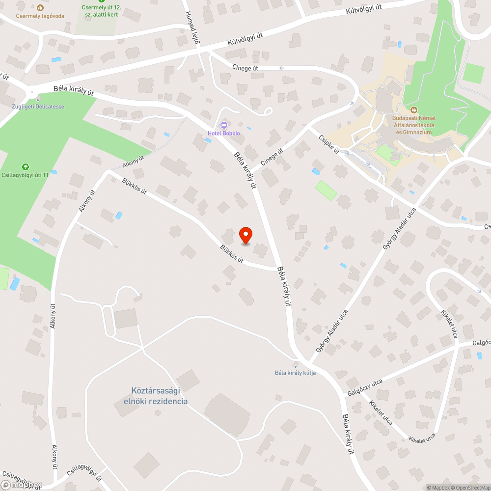 Bükkös úton veszélyes kő kupac bejelentés helye