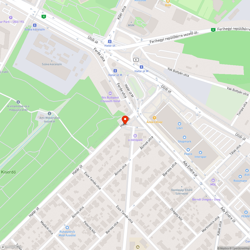 Zebra bejelentés helye