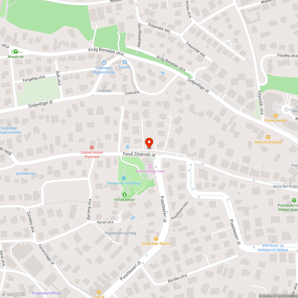 Hatalmas, mély kátyú bejelentés helye