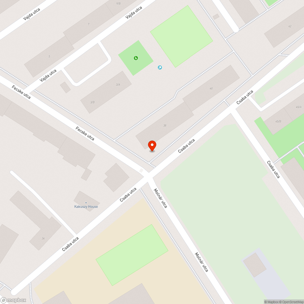 Lámpa nem világít - Csaba utca és a Fecske utca sarka bejelentés helye