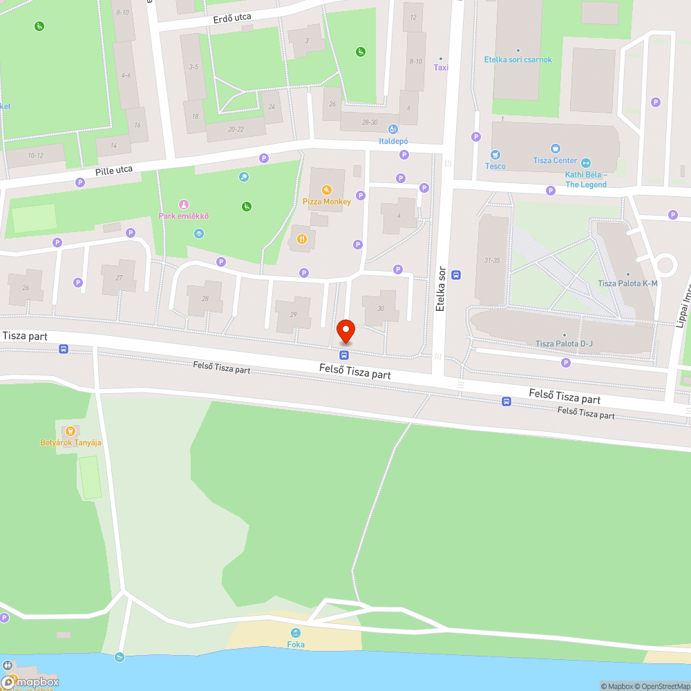 Lámpa nem világít - Etelka sor -Felső Tisza-parti saroknál a trolibuszmegállóban bejelentés helye