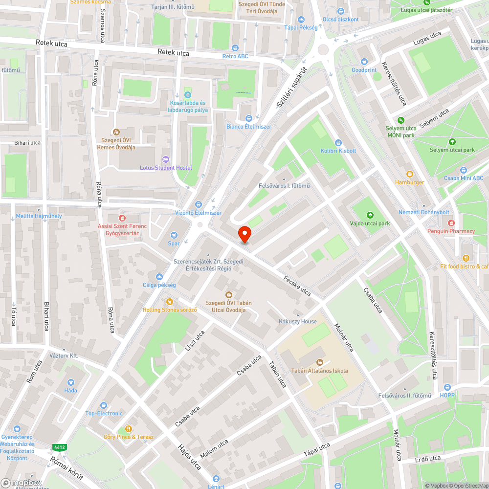 Fa gyökere felnyomta a járdát - Fecske utca 14. bejelentés helye