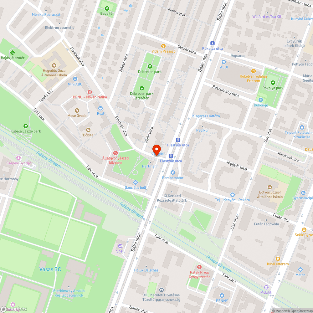 Kidöntött tábla bejelentés helye