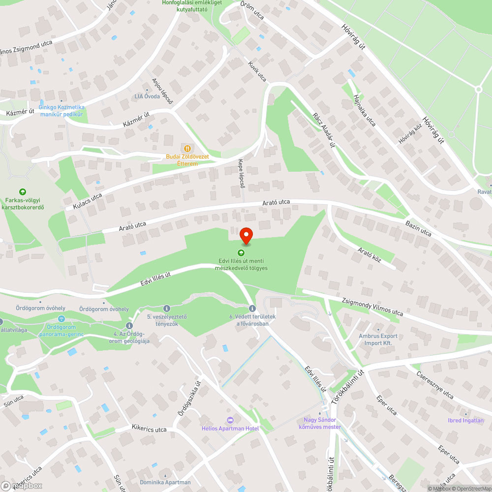 szétszórt szemét a természetvédelmi területen bejelentés helye