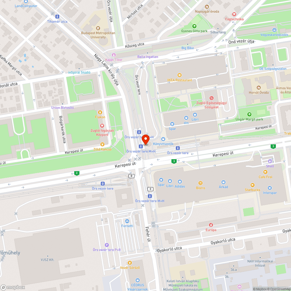 Graffitis ATM bejelentés helye