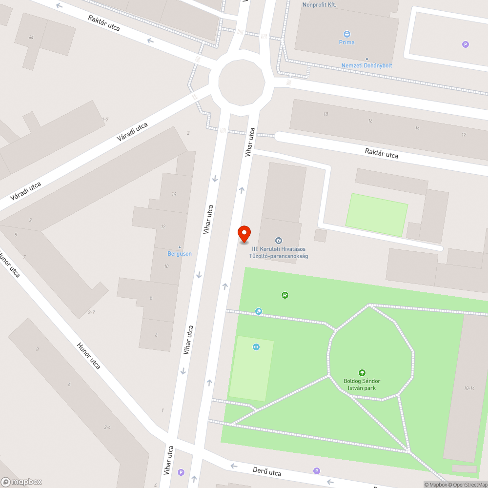 III. Vihar utca 3. mozgó közműaknafedlap bejelentés helye