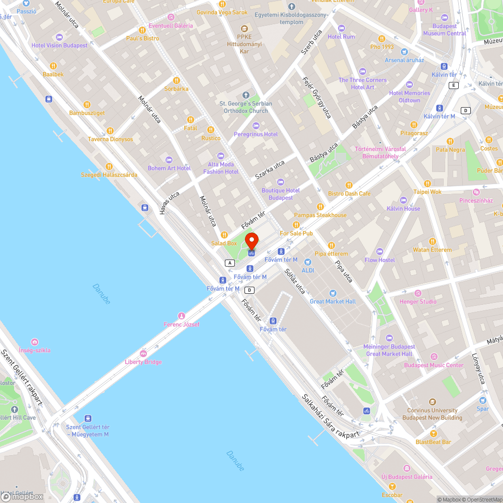 Fővám tér bejelentés helye