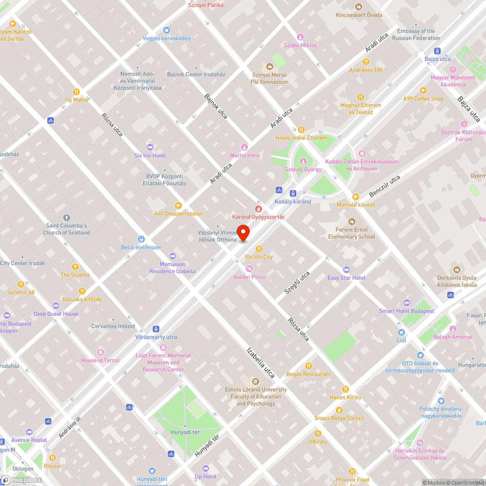 Elhagyott bicikli bejelentés helye