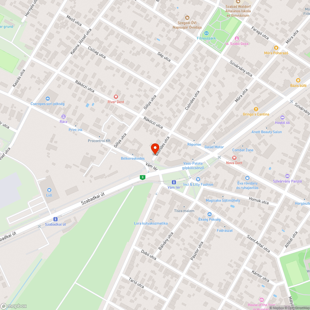 Szemetes közterület bejelentés helye