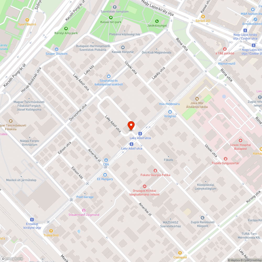 Eltömődött csatornarács bejelentés helye