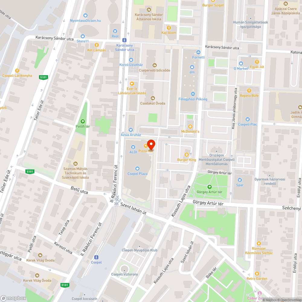 Sérült folyókarács bejelentés helye