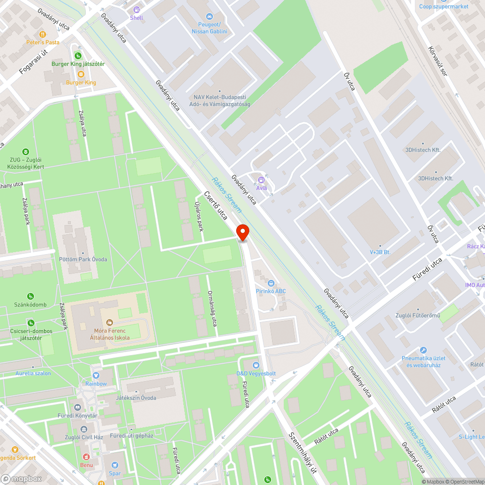 Eldugult csatorna bejelentés helye