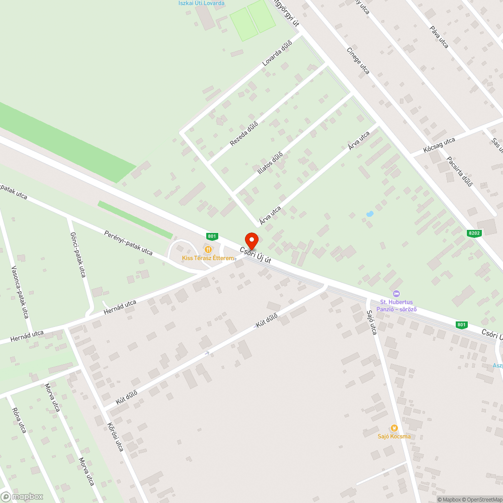 Zebra hiánya bejelentés helye