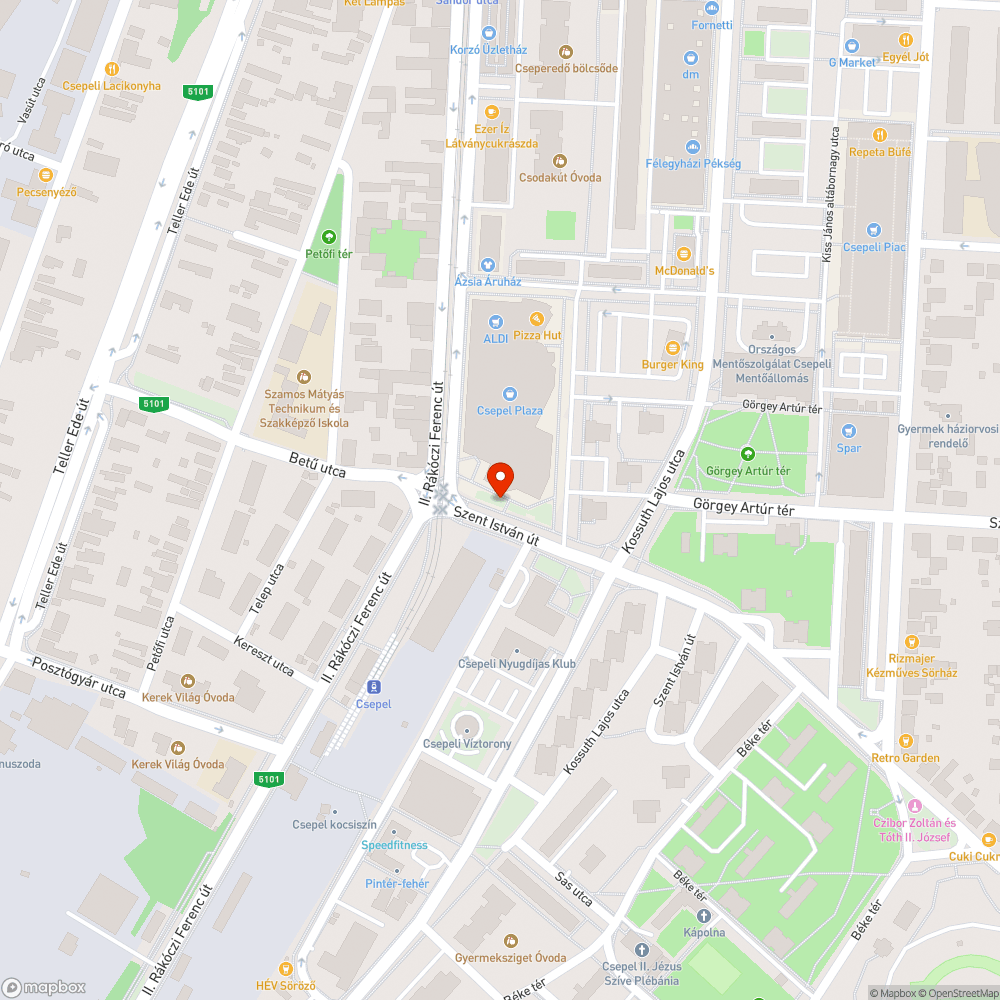 Telefonfülke világítás Csepel Plaza bejelentés helye