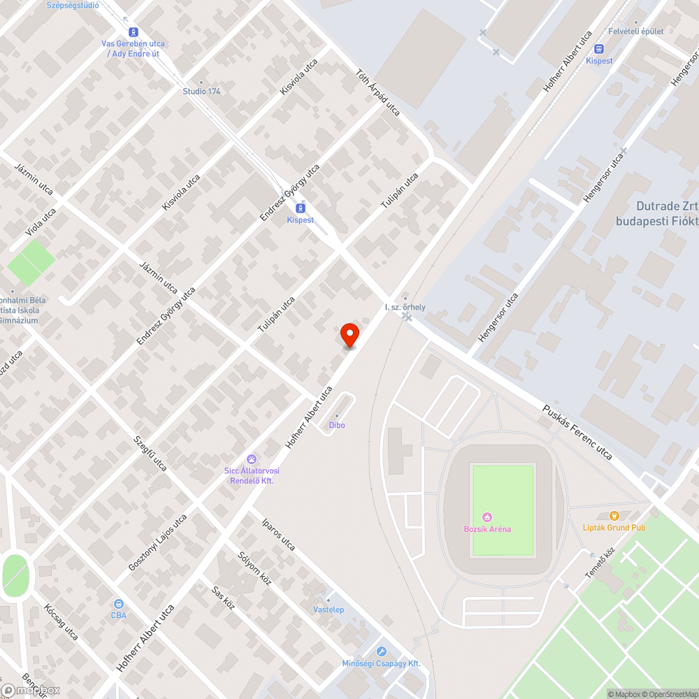 Csúszós útszakasz bejelentés helye