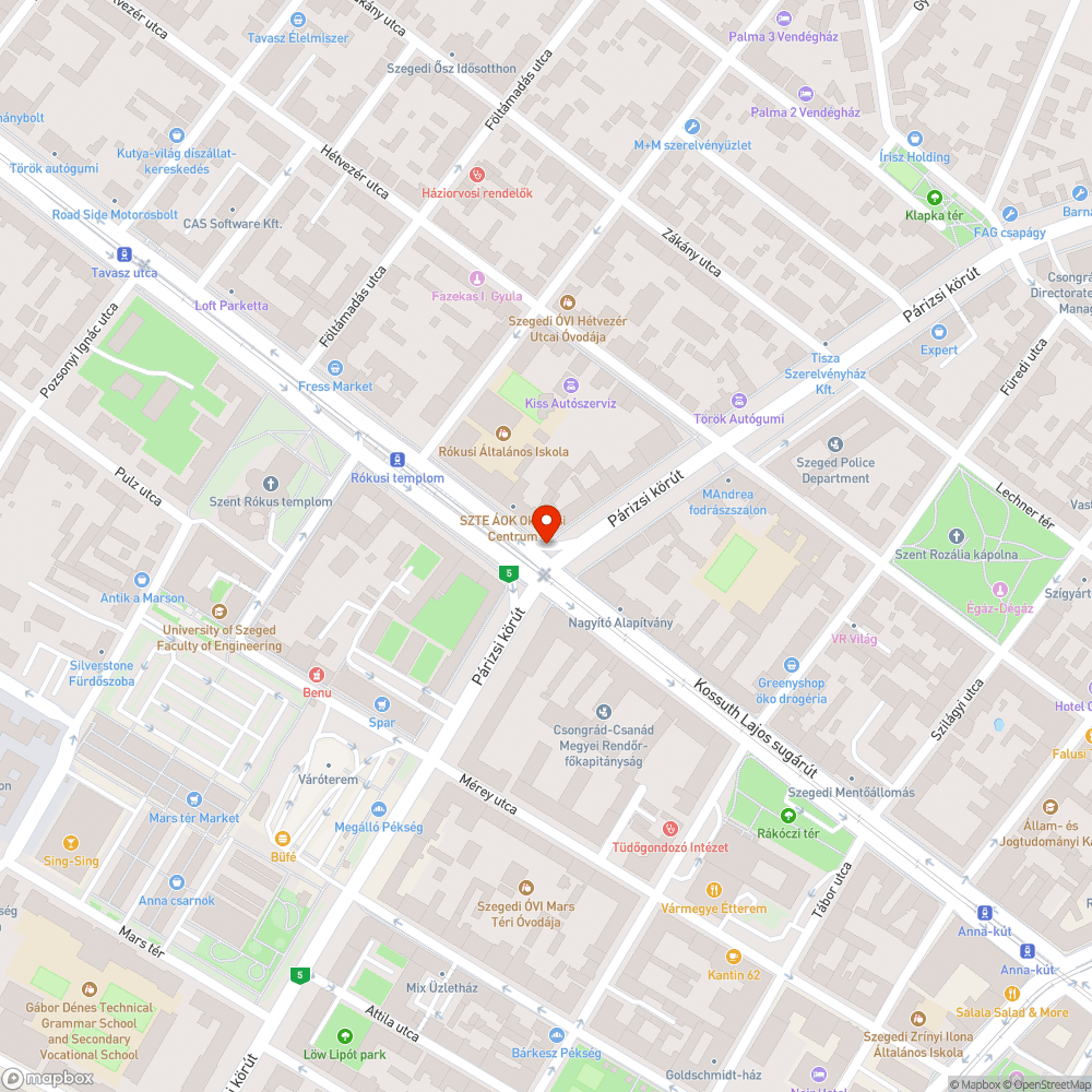 Kátyú a villamossín mellett - Kossuth L. sgt. Párizsi krt. kereszteződése bejelentés helye