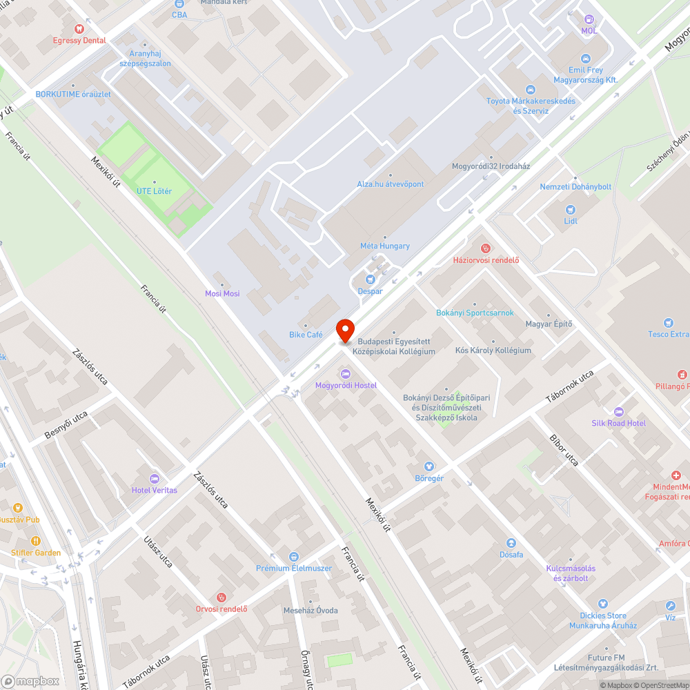 Megtévesztő útburkolati jel bejelentés helye