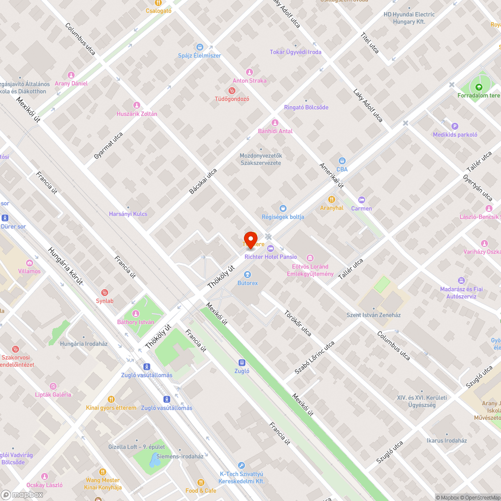 Utcaseprés? bejelentés helye