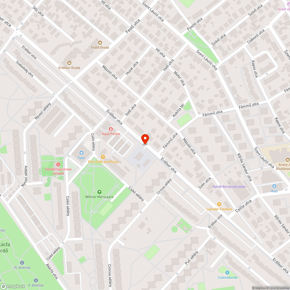 Botlásveszélyes fedlap bejelentés helye